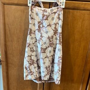 Abercrombie & Fitch Cream and Brown floral Mini Dress